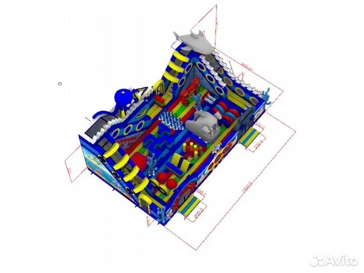 Батут для бизнеса Морское приключение 15*9