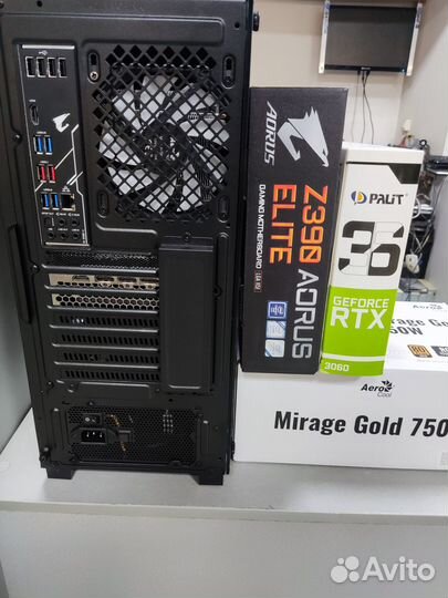Компьютер б/у core i9-9900 aorus Z390 RTX3060 12GB