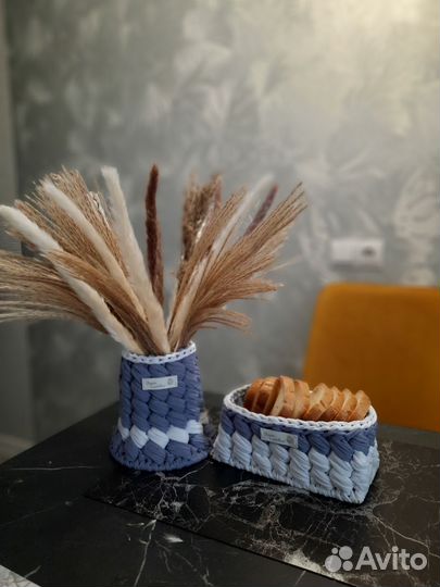 Корзина вязаная