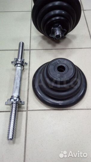 Гантель прорезиненная 20,5 кг. Новая