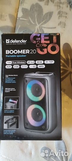 Портативная колонка с подсветкой новая Defender