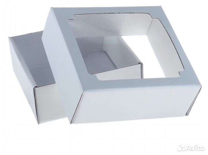 Картонные коробки с окном