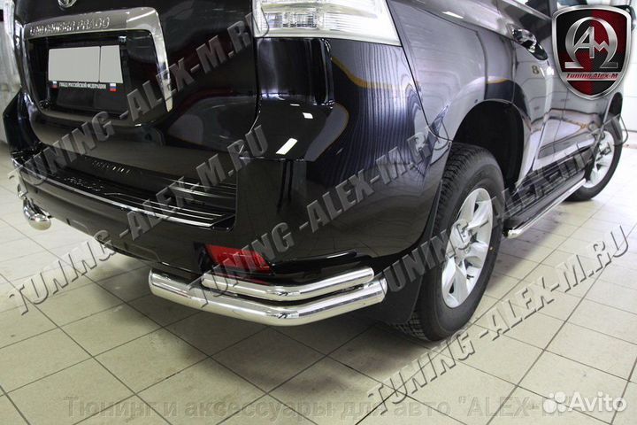 Защита заднего бампера Toyota Prado 150 2009-2016