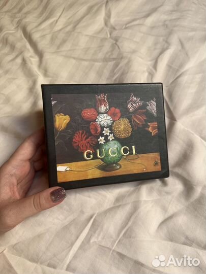 Кошелек Gucci GG Supreme Canvas Apple French Walle