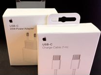 Блок быстрой зарядки iPhone 25W+кабель новые
