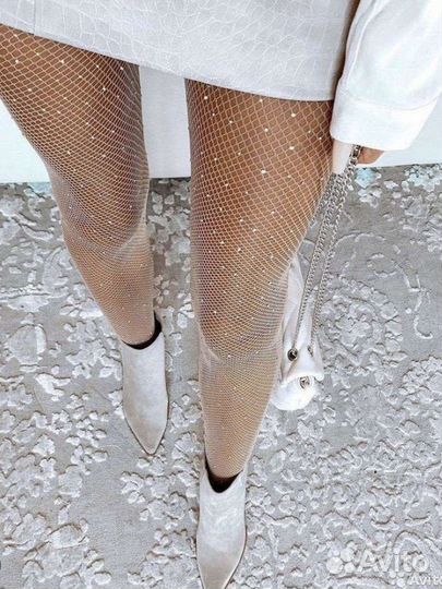 Колготки со стразами женские праздничные