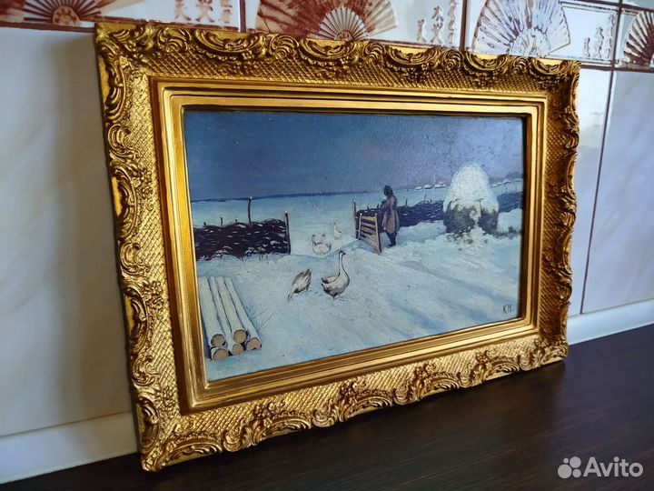 Старинная живопись до 1917 года с открытки конца 1