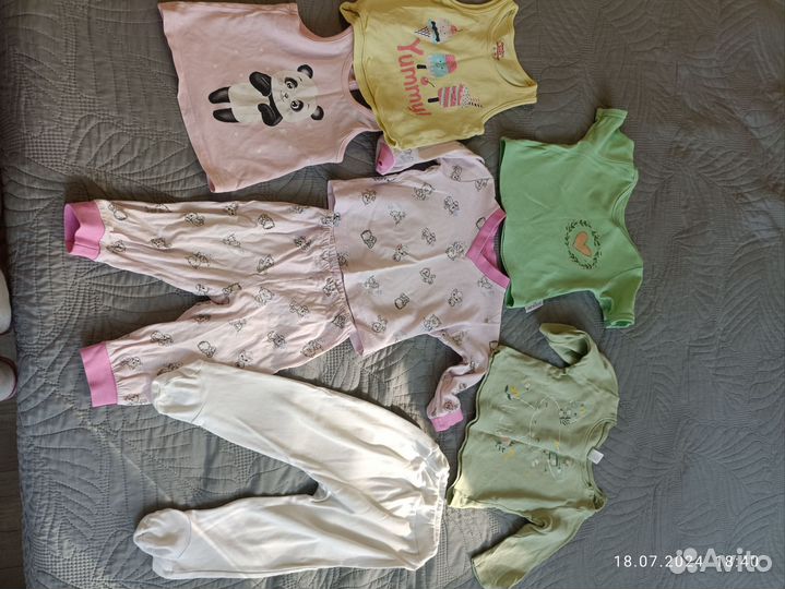 Одежда пакетом для девочки 68 80