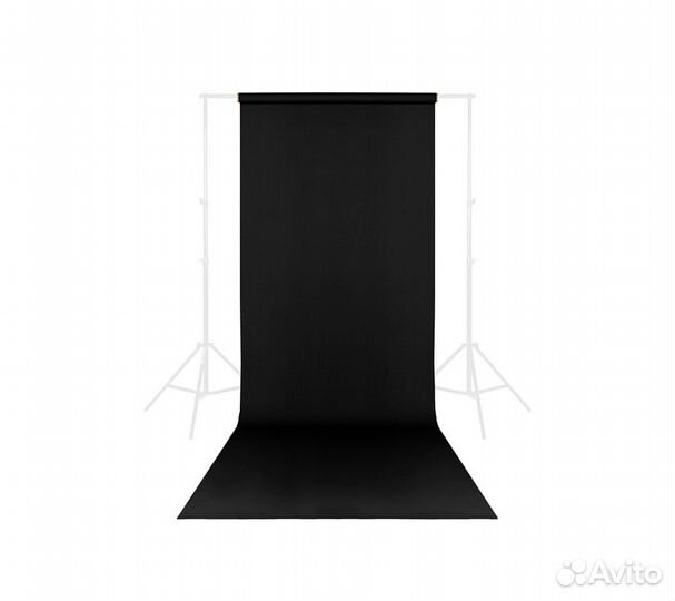 Фон бумажный Raylab 009 Black 1,35*6м черный