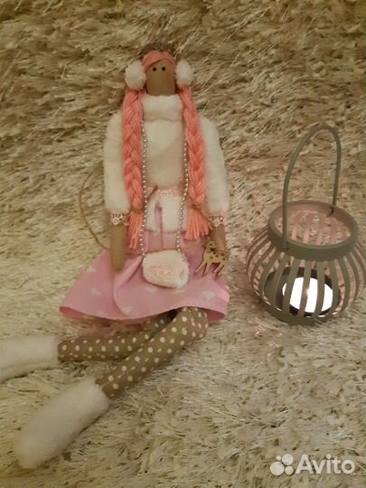 Кукла интерьерная Зимняя Тильда