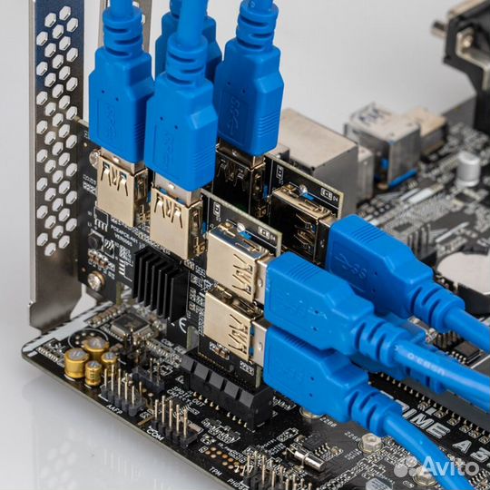 Разветвитель pci-e 1 на 4 райзер новые