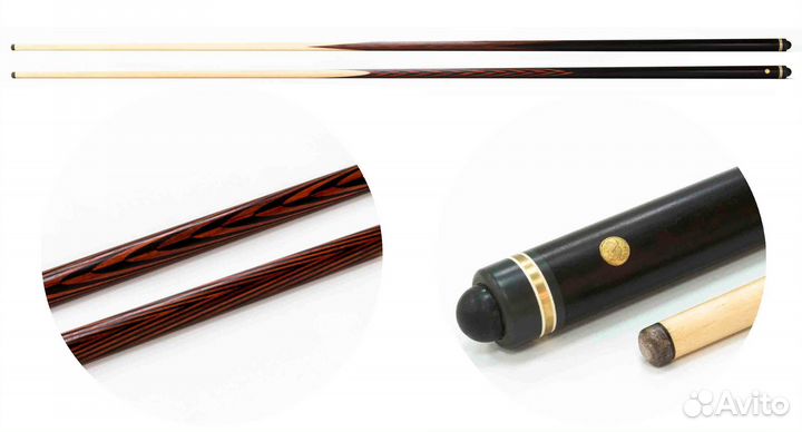 Кий пирамида 1-pc Шахматы (падук, мореный граб, граб)