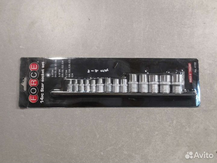 Набор головок torx E4-E24 1/4&3/8&1/2DR 14 пр