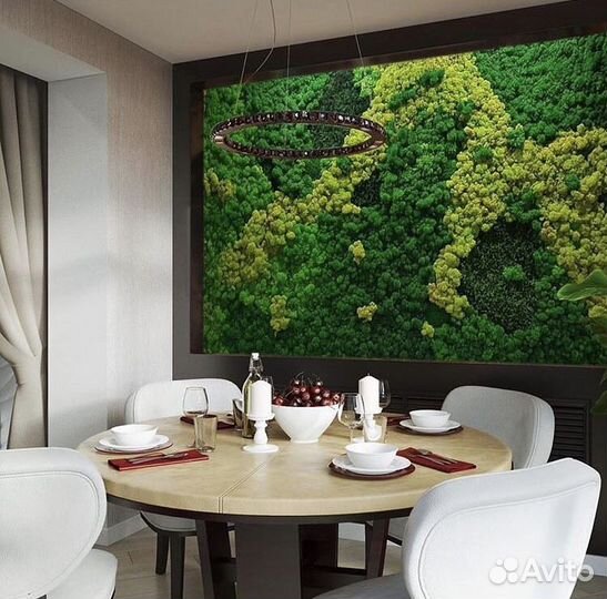 Панно из мха на кухню