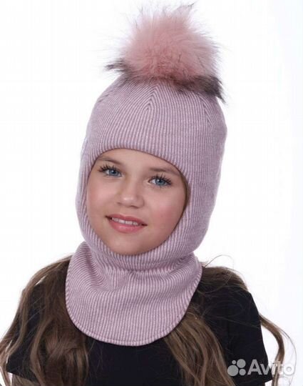 Шапка шлем для девочки р50-54