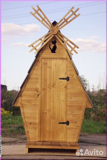 Дачный туалет деревянный прямоугольник экп 568