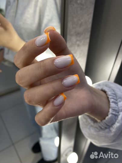 Маникюр гель лак наращивание
