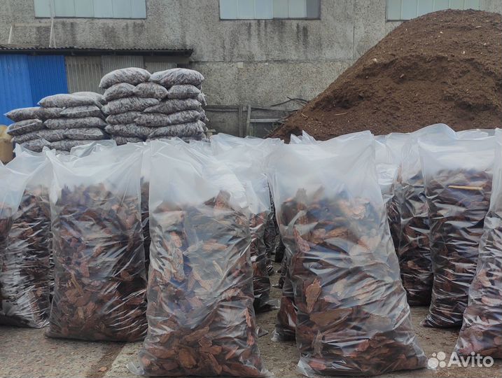 Кора лиственницы и сосны в мешках с доставкой