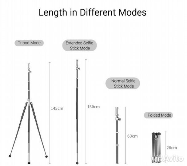 Штатив Ulanzi SK-04 Selfie Stick Tripod