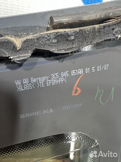 Стекло заднее орига Фольксваген Пассат B6