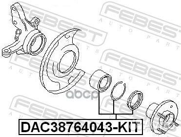 Подшипник ступицы колеса перед прав/лев DAC