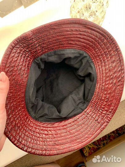 Головные уборы стильная бордовая панама