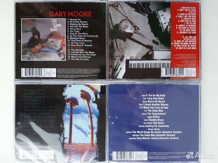 CD диски Gary Moore, Stevie Ray Vaughan, Gary Hoey