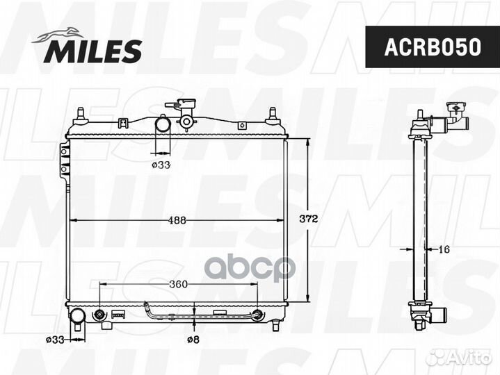 Радиатор hyundai getz 1.6 02