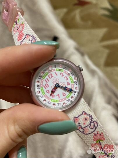 Детские швейцарские часы водонепроницаемые