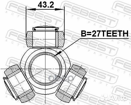 Трипоид 27x43.2 toyota RAV4 ACA3#,ALA3#,GSA33,Z