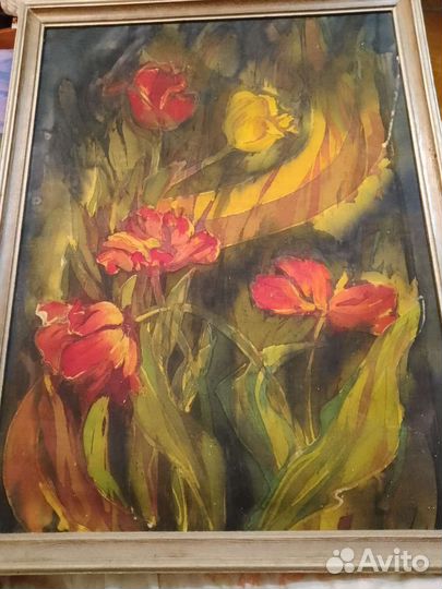 Картины советских времён:маслом,батик, репродукци