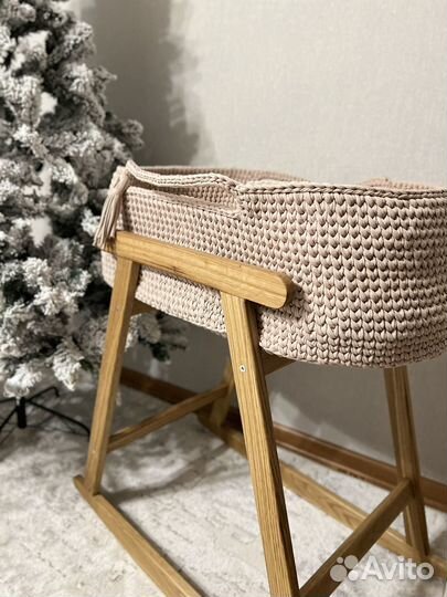 Детская люлька колыбель плетеная