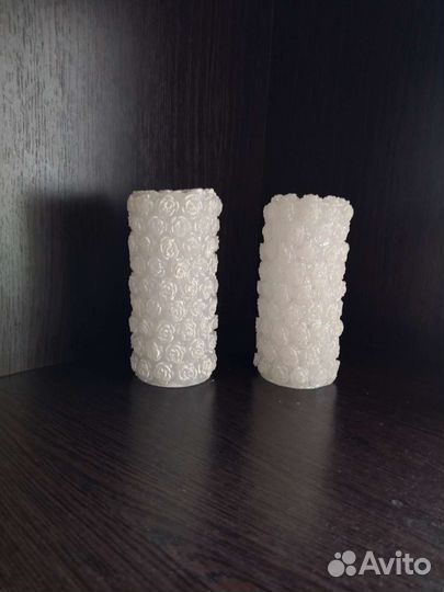 2 свечи с розами. Цена за комплект