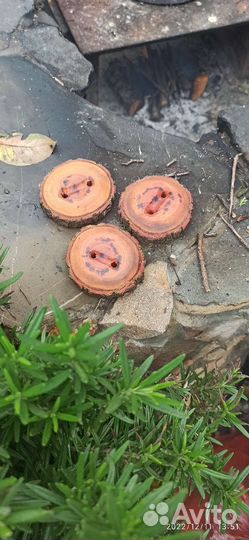 Пуговицы деревянные