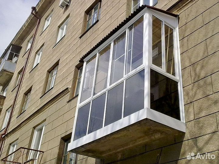 Остекление балконов и лоджий под ключ G2119
