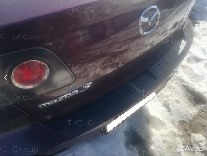 Накладка на задний бампер Mazda 3 седан 2006-2009