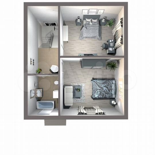 Таунхаус 70 м² на участке 2,8 сот.