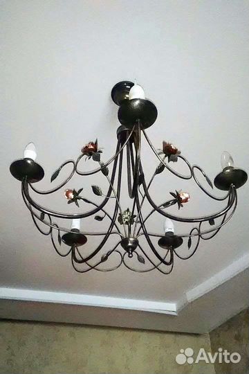 Люстра кованая под винтаж