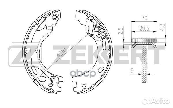Колодки торм. бараб. задн. Land Rover Discovery