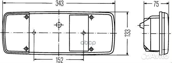 Стекло фонаря заднего DAF/MAN/MB/Krone/Kogel/Sc