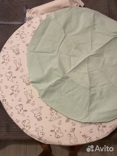 Круглая простынь на матрас