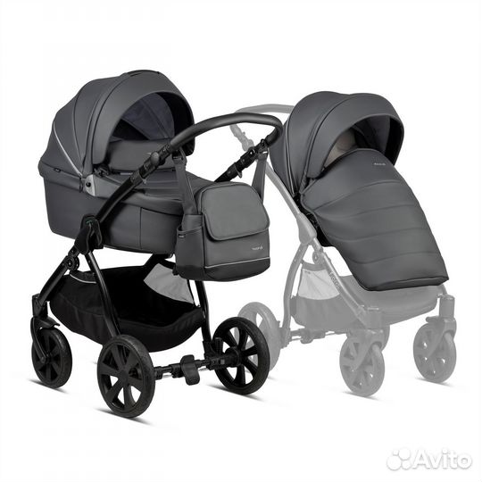 Коляска 2022 Noordi Fjordi 2 в 1, Shadow grey 819