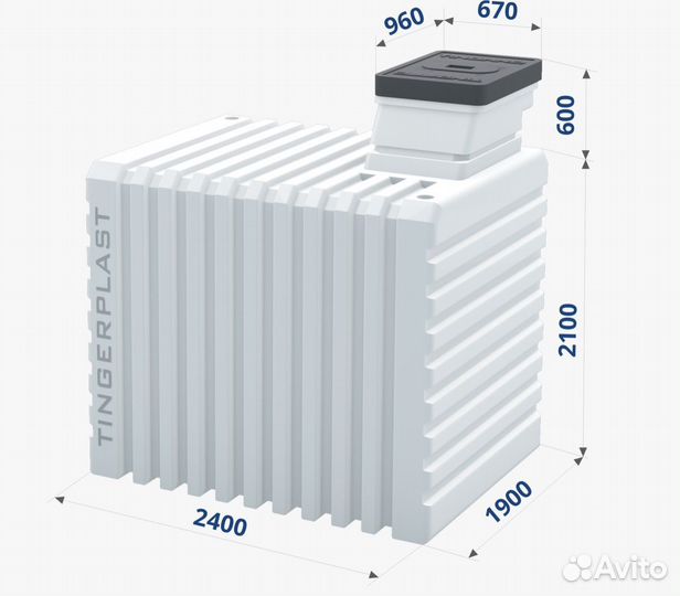 Погреб пластиковый для дома и дачи Тингард Т-2500