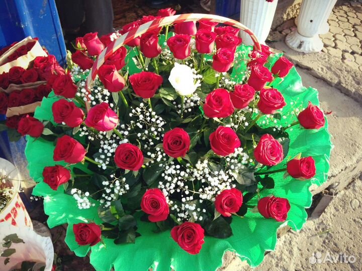 Цветы розы букет