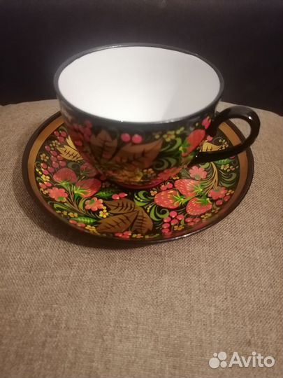 Чашка с блюдцем фарфор