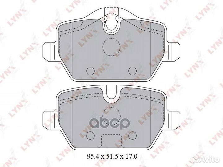 Колодки тормозные дисковые зад BD1430 lynxauto