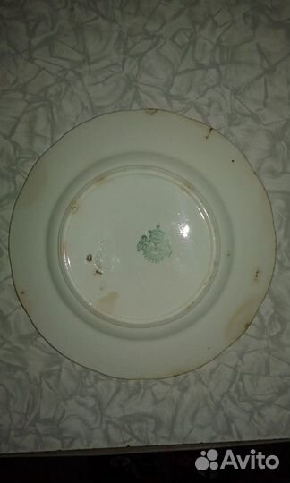 Тарелка фарфор кузнецов давленное клеймо волхов