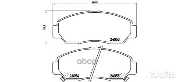 P28047 колодки дисковые п Honda FR-V 1.7-2.0/2