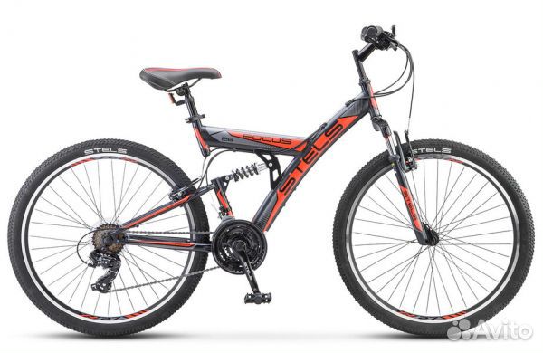 Горный велосипед Focus Stels 24д. красно-черный