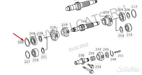Распорная шайба промежуточного вала Mercedes-Benz